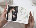 Personalised Wedding Thank You Cards, Photo Wedding Thank You Card, Greenery Thank You Cards, Folded Thank You Cards for Wedding