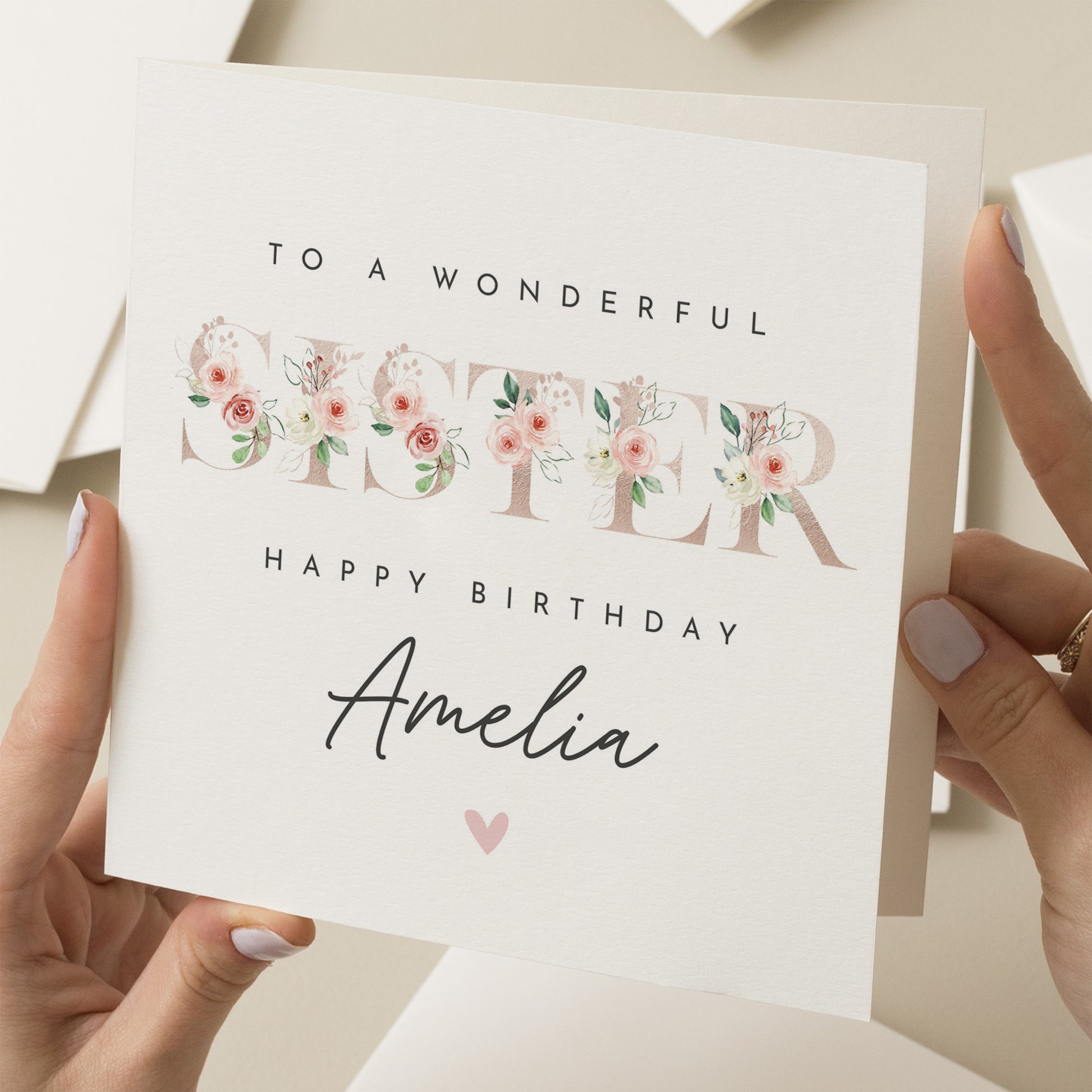 Personalised Sister Birthday Card, Sister Gift, Special Sister Birthday Card, Birthday Card For Sister, Happy Birthday Sister Card