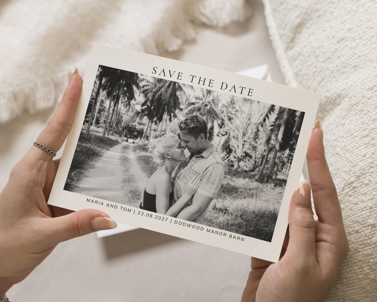 Personalised Save the Date Card, Wedding Save the Date Card, Custom Photo Save the Date Card, Simple Save the Dates, Minimal Save the Date