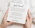 Best Friend Birthday Card, Birthday Card for Friend, Birthday Card for Best Friend, Friend Poem Card, Birthday Card for Her, Bestie Card
