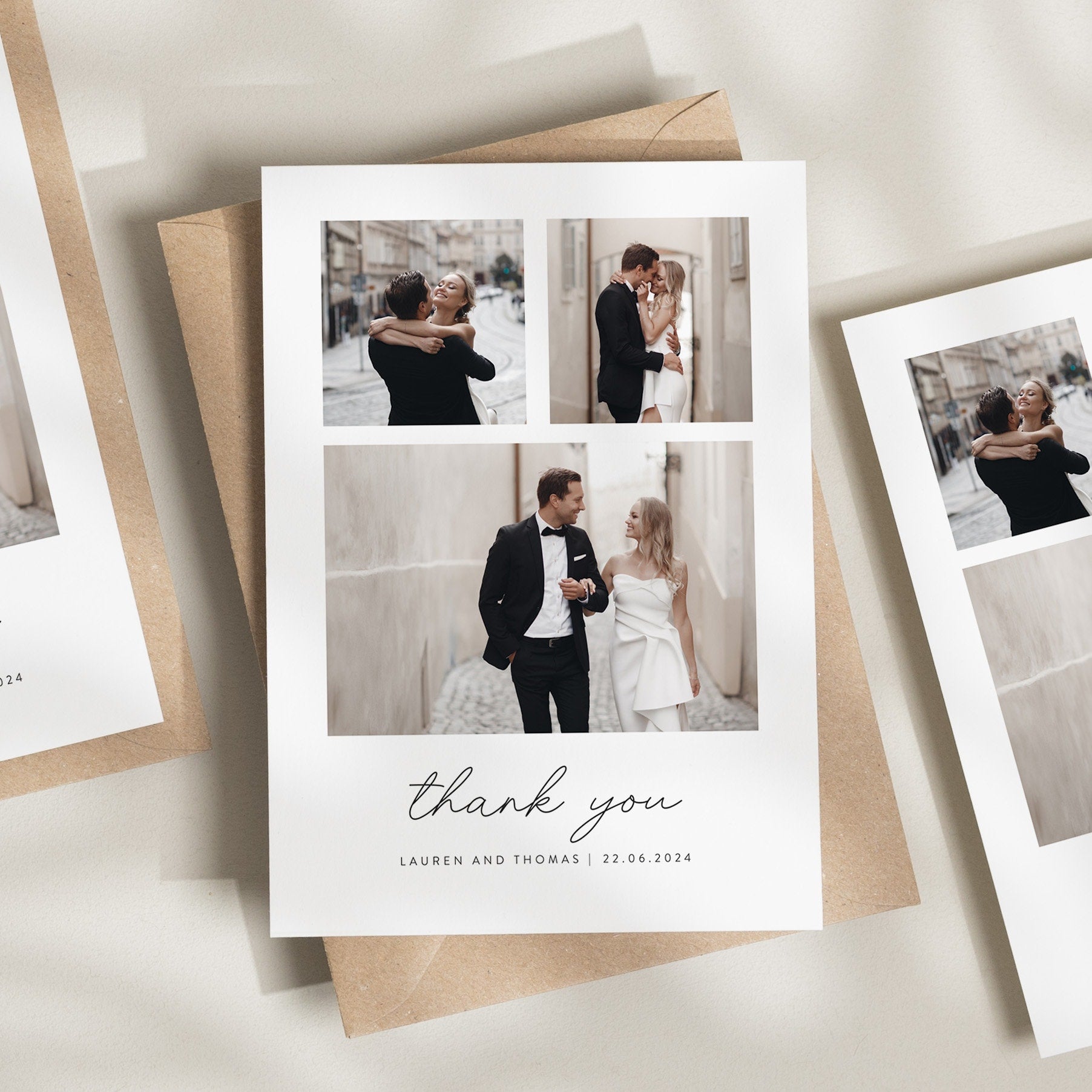 Wedding Thank You Cards, Thank You Cards Wedding, Wedding Thank You, Thank You Wedding Card, Thank You Card, Simple Wedding Card With Photo