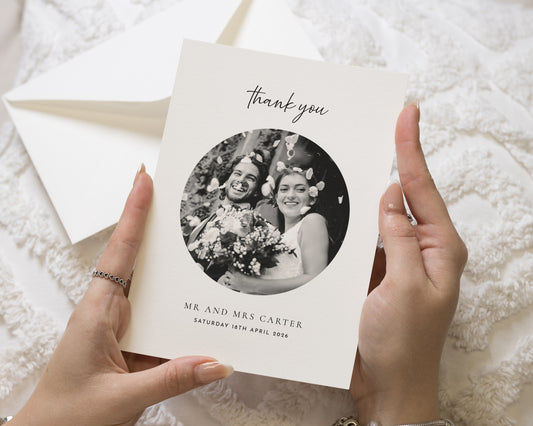 Personalised Wedding Thank You Cards, Photo Wedding Thank You Card, Folded Thank You Cards, Wedding Thank You Card, Thank You Cards