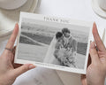 Personalised Wedding Thank You Cards, Photo Wedding Thank You Cards, Thank You Cards for Wedding, Simple Minimal Photo Card, Flat or Folded