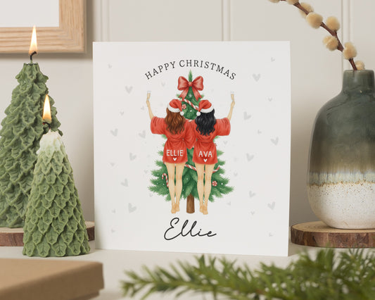 Personalised Christmas Card for Friend, Best Friend Christmas Card, Custom Name Christmas Card, Happy Christmas Card for Her