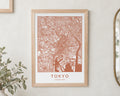 Personalised Map Print, Custom Location Map Wall Art, Terracotta City Print, New Home Gift, Travel Gift, Oak Framed Print