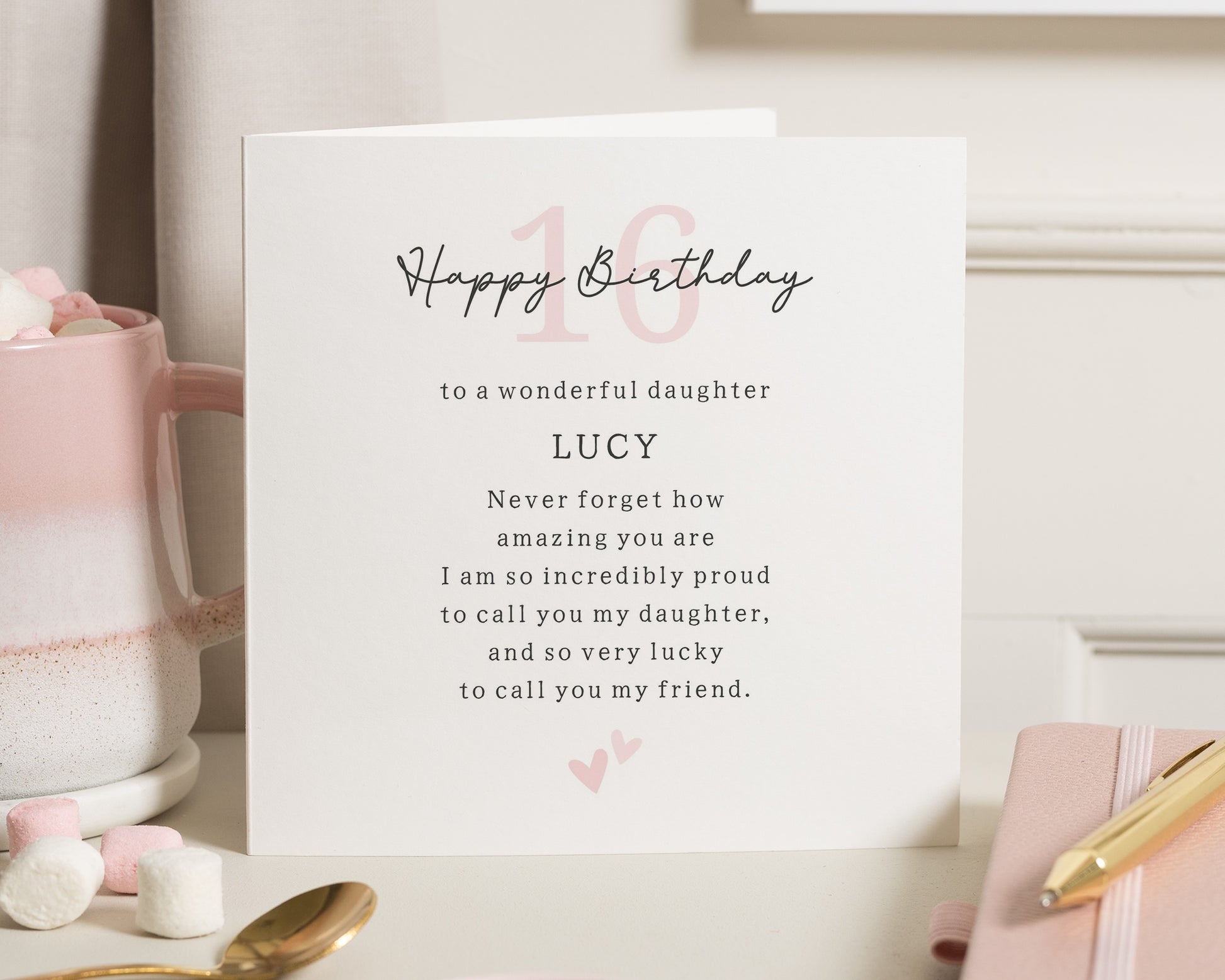 16th Birthday Card for Daughter, Personalised Daughter Birthday Card, Sweet 16 Card, 16th Birthday Card for Her, Daughter Birthday Cards