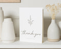 Personalised Wedding Thank You Cards, Folded Wedding Thank You Cards, Minimal Floral Thank You Cards, Thank You Card for Wedding
