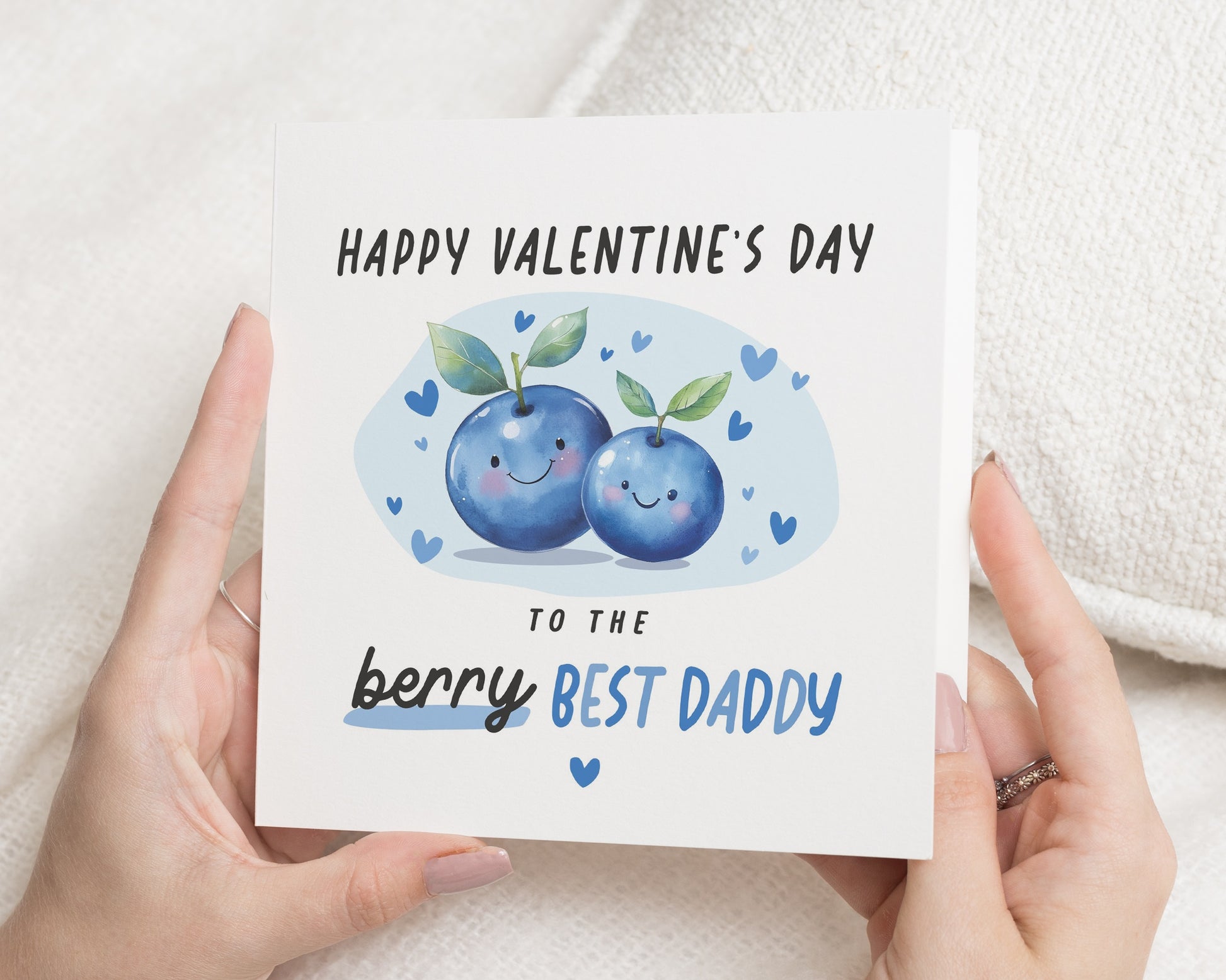 Valentines Day Card for Daddy, Berry Best Daddy Card, Cute Valentines Card for Dad, Valentines Card from Kids, Daddy Valentines Card
