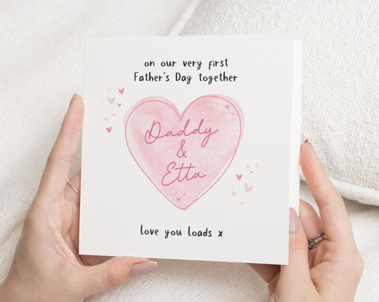 First Fathers Day Card, Fathers Day Card from Baby, Daddy and Me Card, Personalised Fathers Day Card, Cute Fathers Day Card