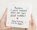 Auntie Birthday Card from the Bump, Birthday Card for Auntie, New Auntie Card, Pregnancy Birthday Card, Cute Birthday Card for Her