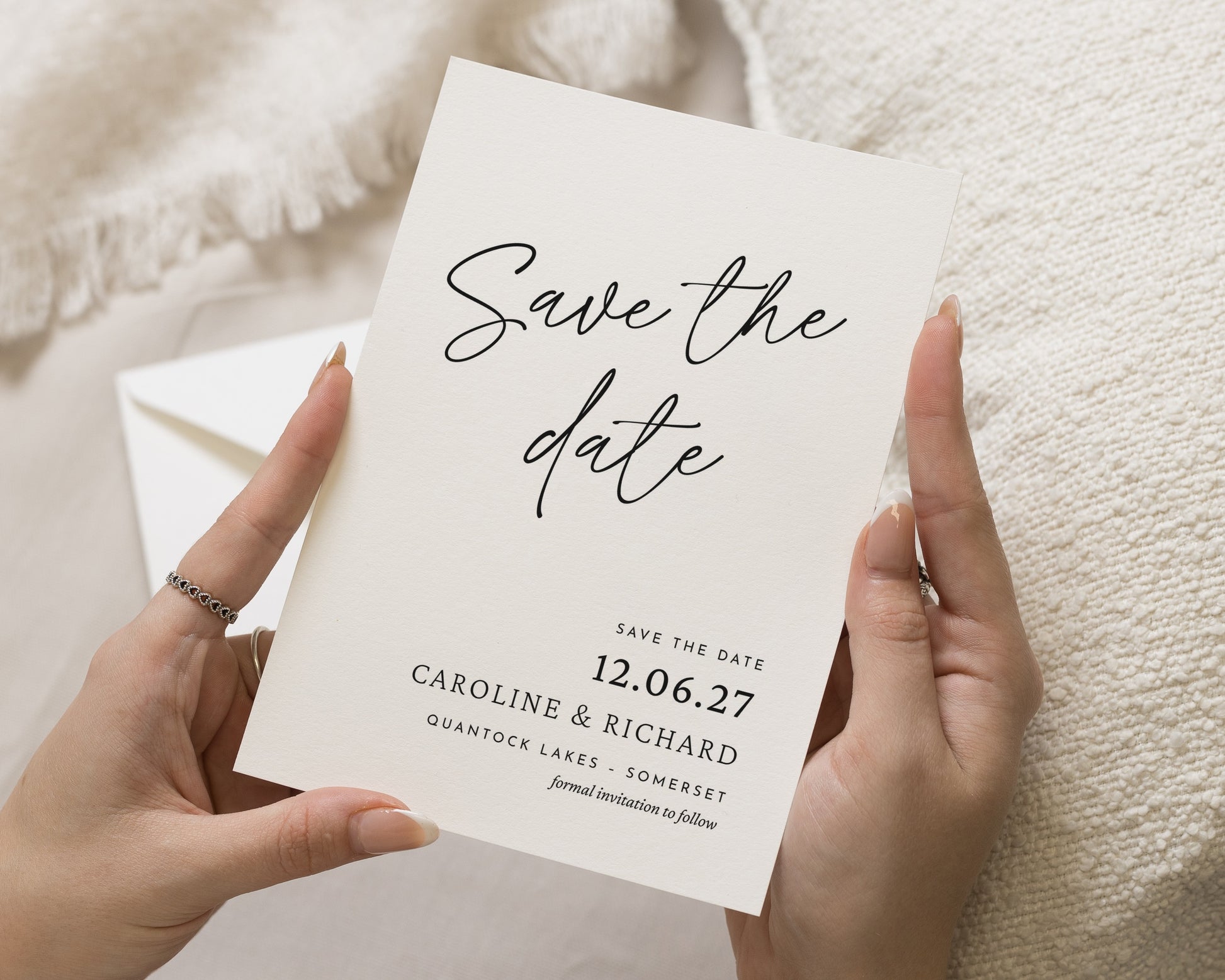 Personalised Save the Date Card, Wedding Save the Date Card, Simple Save the Date Card, Minimal Save the Date Cards, Save the Dates