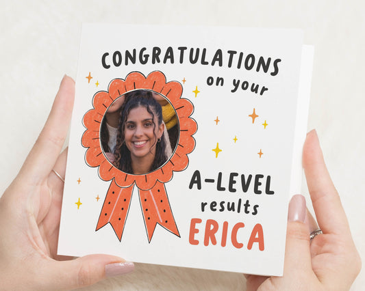 A Level Results Card, Exam Results Card, Congratulations Card, Personalised Photo Card, Results Day Card for Daughter Son Friend