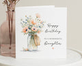 Birthday Card for Daughter, Daughter Birthday Card, Floral Birthday Card, Personalised Birthday Card, Birthday Card for Girl