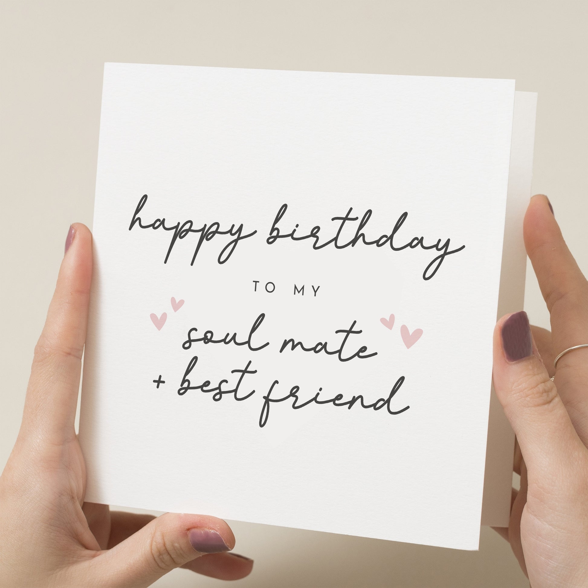 Boyfriend Birthday Card, Husband Birthday Card, To My Soulmate And Best Friend, Girlfriend Birthday Card, Wife Birthday Card, Birthday Card