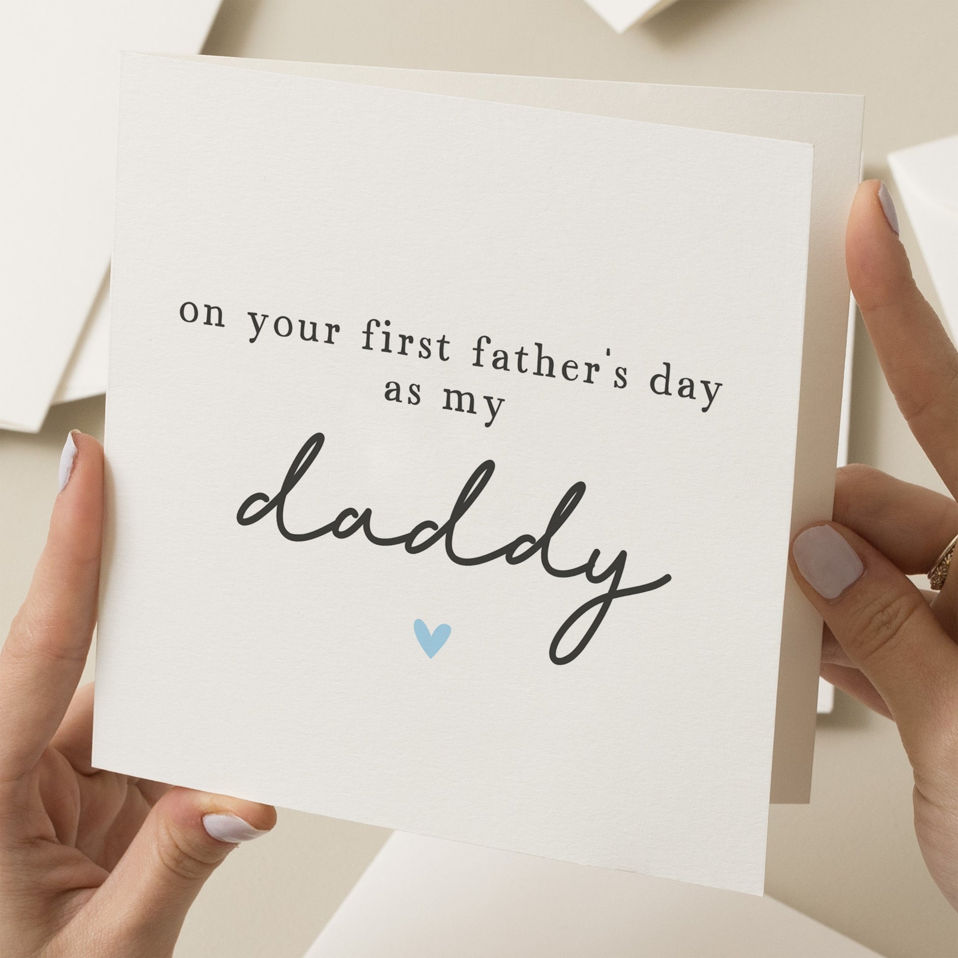 Cute 1st Father&#39;s Day Daddy Card, Grandad First Fathers Day 2024 Card, 2024 Baby First Fathers Day Card, First Fathers Day Gift