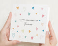 Personalised Anniversary Card, Anniversary Card for Husband, Wife Anniversary Card, Anniversary Cards for Couples, Custom Heart Card