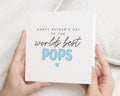 Fathers Day Card for Pops, Worlds Best Pops Card, Fathers Day Card from Kids, Fathers Day Card for Him, Personalised Fathers Day Card