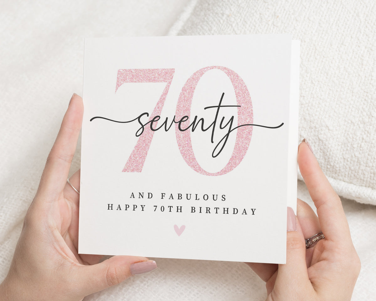 70th Birthday Card, Birthday Card for Her, 70 Birthday Card for Mum, Seventy Birthday Card, Birthday Card for Grandma, Fabulous 70 Card