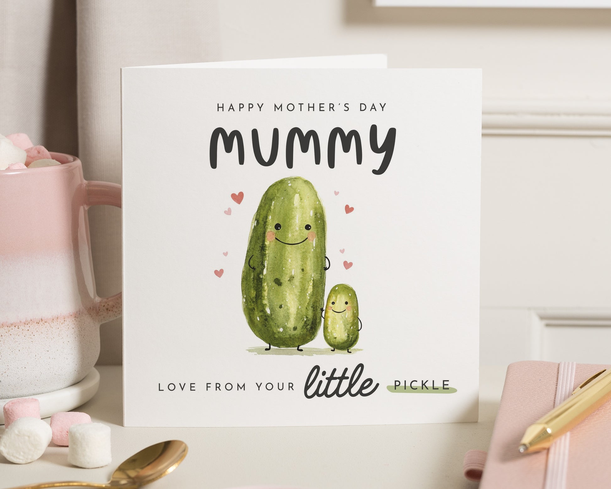Mothers Day Card for Mummy, Cute Mothers Day Card from Baby, Little Pickle Card, Personalised Mothers Day Card, Card for Mum