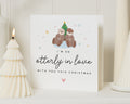 Christmas Card for Partner, Otter Christmas Card, Cute Christmas Card for Him or Her, I'm So Otterly in Love Card, Animal Christmas Card
