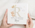 1st Birthday Card for Grandson, Personalised Grandson Birthday Card, Teddy Bear 1st Birthday Card, Birthday Card for Boy