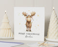 Christmas Card for Her, Personalised Christmas Card, Cute Moose Christmas Card, Funny Christmas Card, Christmas Card for Friend