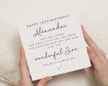 18th Birthday Card for Son, Personalised Son Birthday Card, Birthday Cards for Him, Custom 18th Birthday Card, Milestone Birthday Card