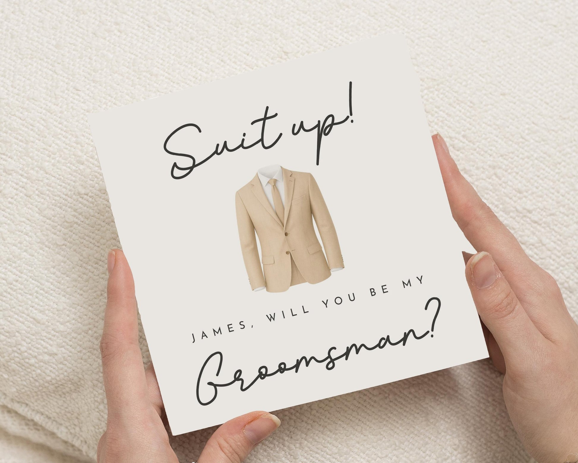 Will You Be My Groomsman Card, Suit Up Groomsman Proposal Card, Personalised Wedding Party Card, Groomsman Invitation