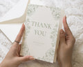 Personalised Wedding Thank You Cards, Wedding Thank You Cards, Floral Thank You Cards, Folded Thank You Cards for Wedding