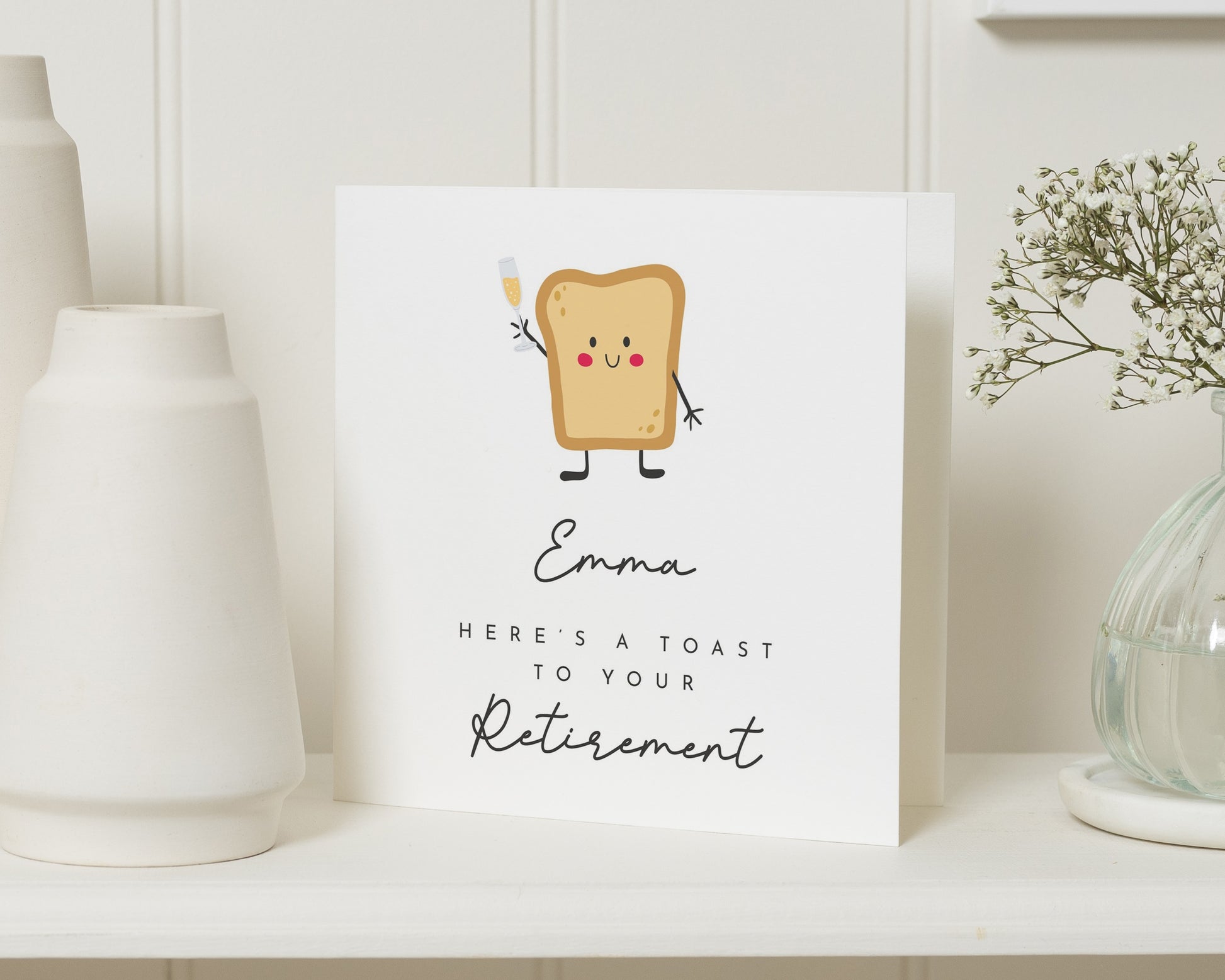 Retirement Card, Personalised Retirement Card, Retirement Card for Her, Funny Retirement Card, Toast Card, Cute Retirement Card