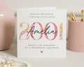 Personalised 21st Birthday Card for Daughter, Daughter Birthday Card, 21st Birthday Card for Her, Custom Floral Birthday Card