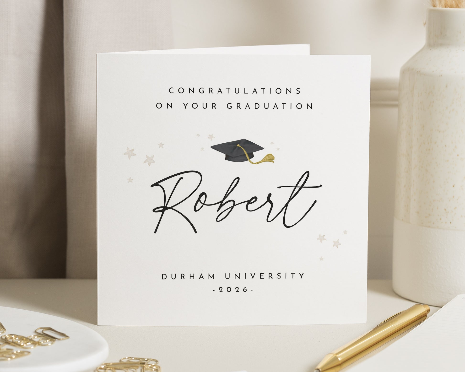 Graduation Card Personalised, Graduation Card for Him or Her, University Graduation Card, Custom Graduate Card, Congratulations Card