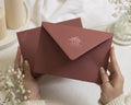 Terrarose Envelopes with White Ink Guest or Return Address Printing, C6, 5x7 or C5 Wedding Invitation Envelopes (Terrarose)