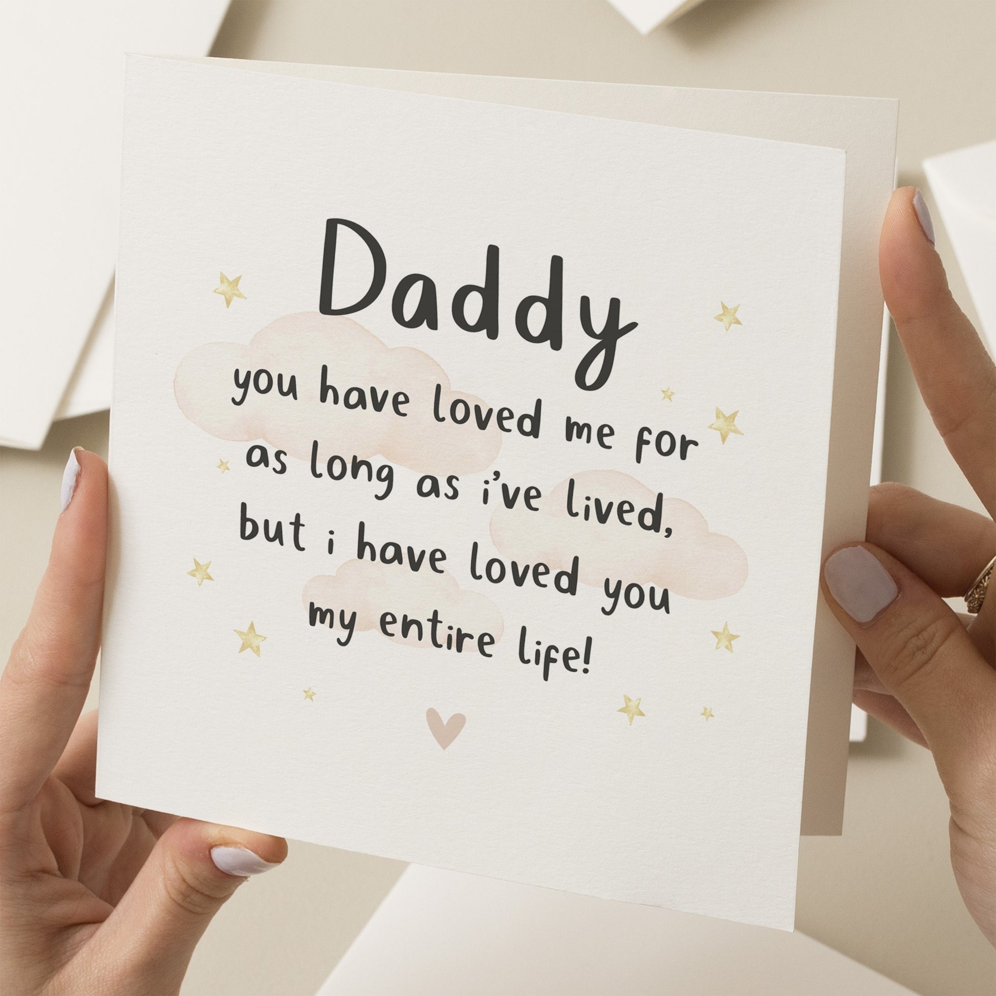 Cute Fathers Day Card For Dad, Poem For Dad Fathers Day Card, Daddy  Fathers Day Card, Fathers Day Gifts From From Son, Daughter To Daddy