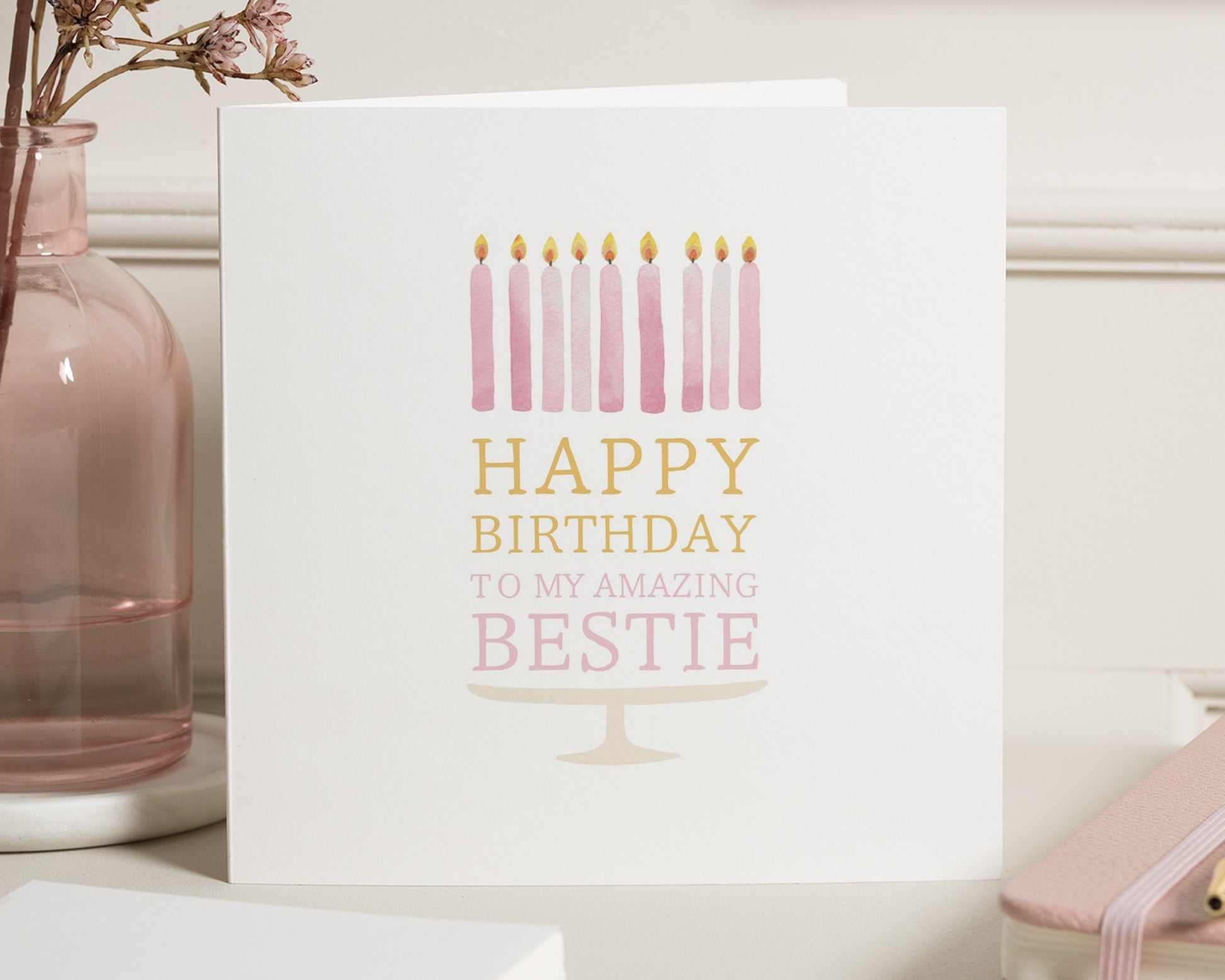 Birthday Card for Best Friend, Bestie Birthday Card, Birthday Card for Her, Cute Birthday Card, Simple Friend Birthday Card