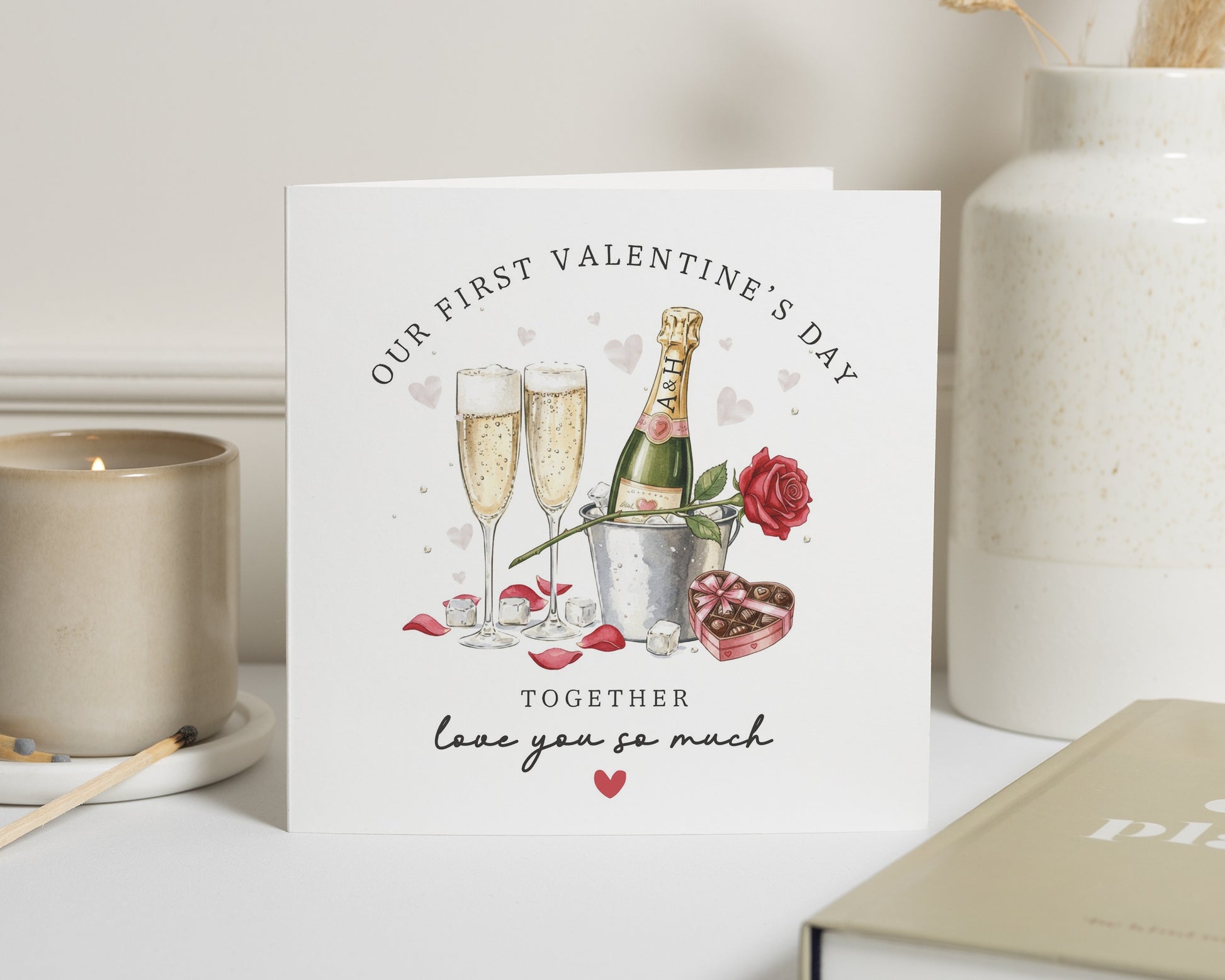 First Valentines Day Card, Valentines Day Card for Couple, Romantic Valentines Card, Personalised Valentines Card, Love Card
