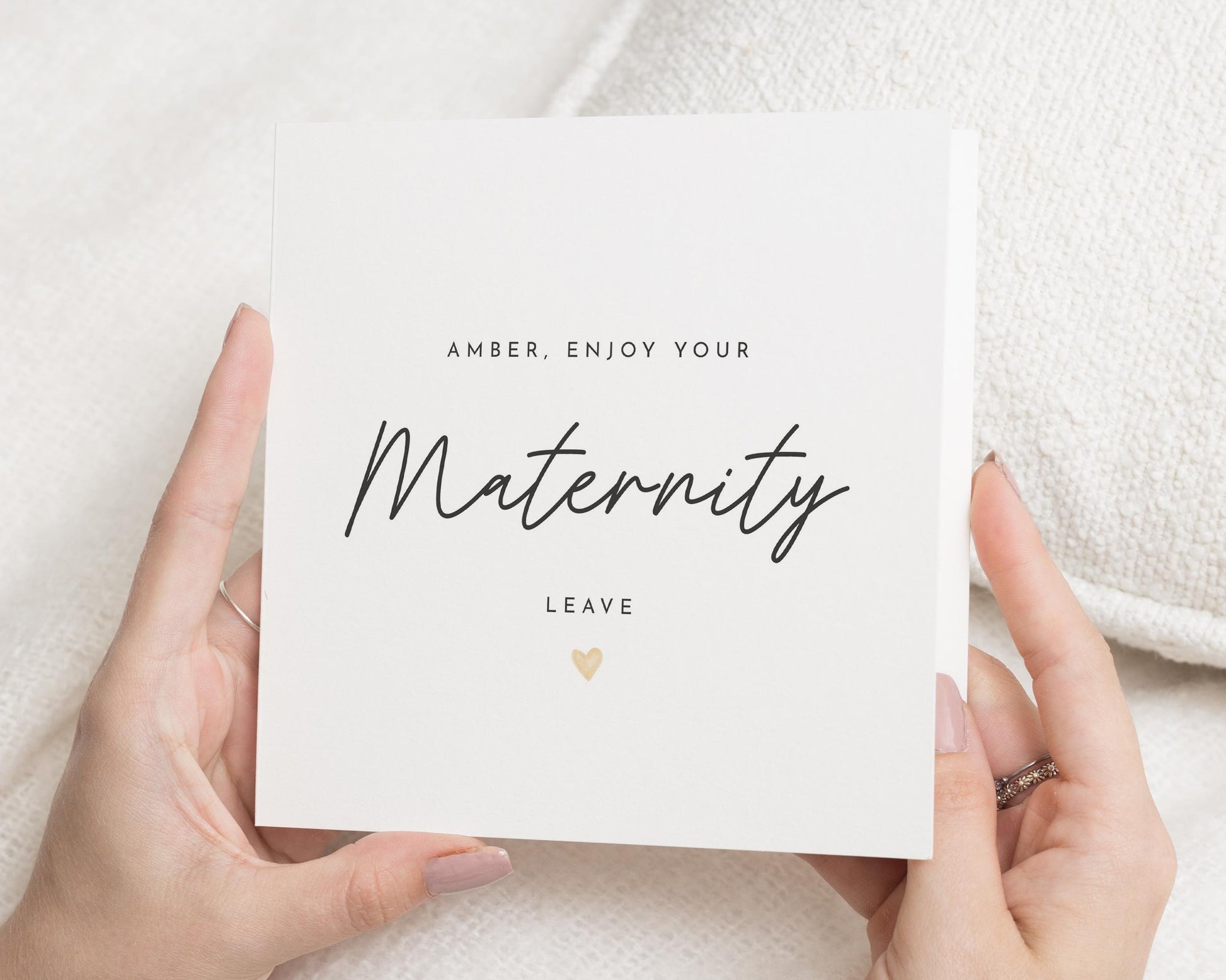 Maternity Leave Card, Personalised Card for Her, New Mum Card, Leaving Work Card, Pregnancy Card, Card for Colleague, Maternity Card