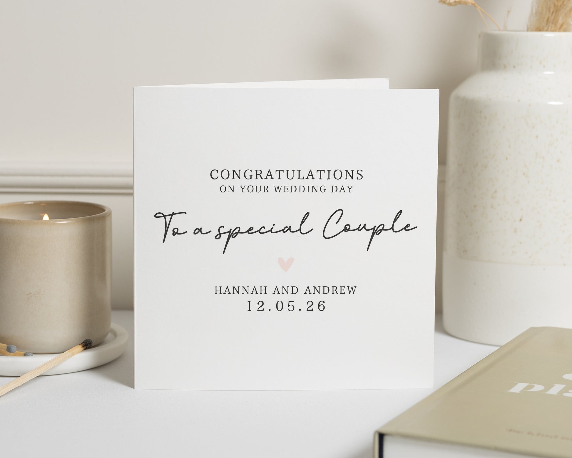 Wedding Card for Couple, Personalised Wedding Day Card, Special Couple Card, Congratulations Card, Custom Wedding Card