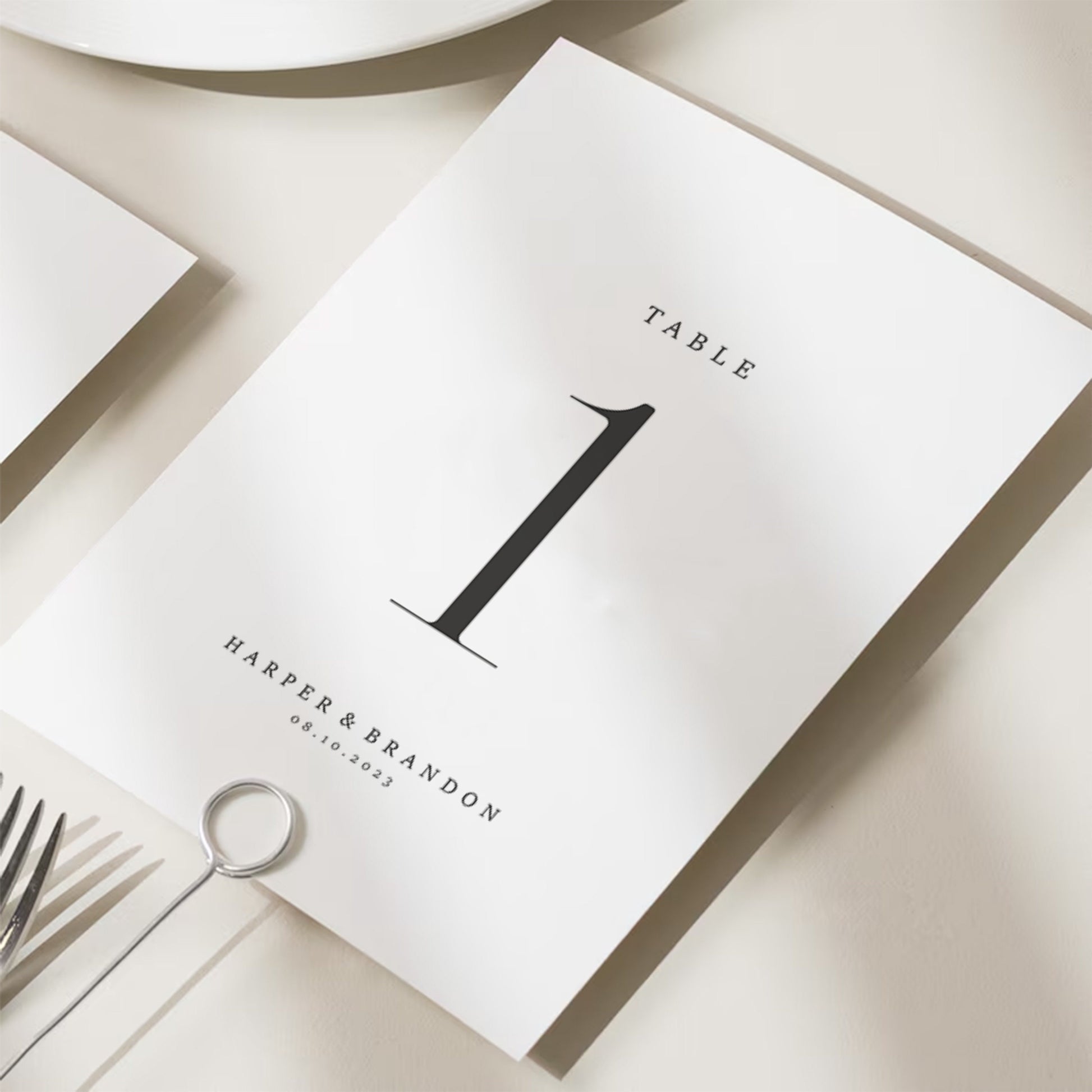 Modern Table Numbers, Reception Table Numbers, Simple Table Number Cards, Wedding Table Numbers, Elegant Table Number &#39;Harper&#39;