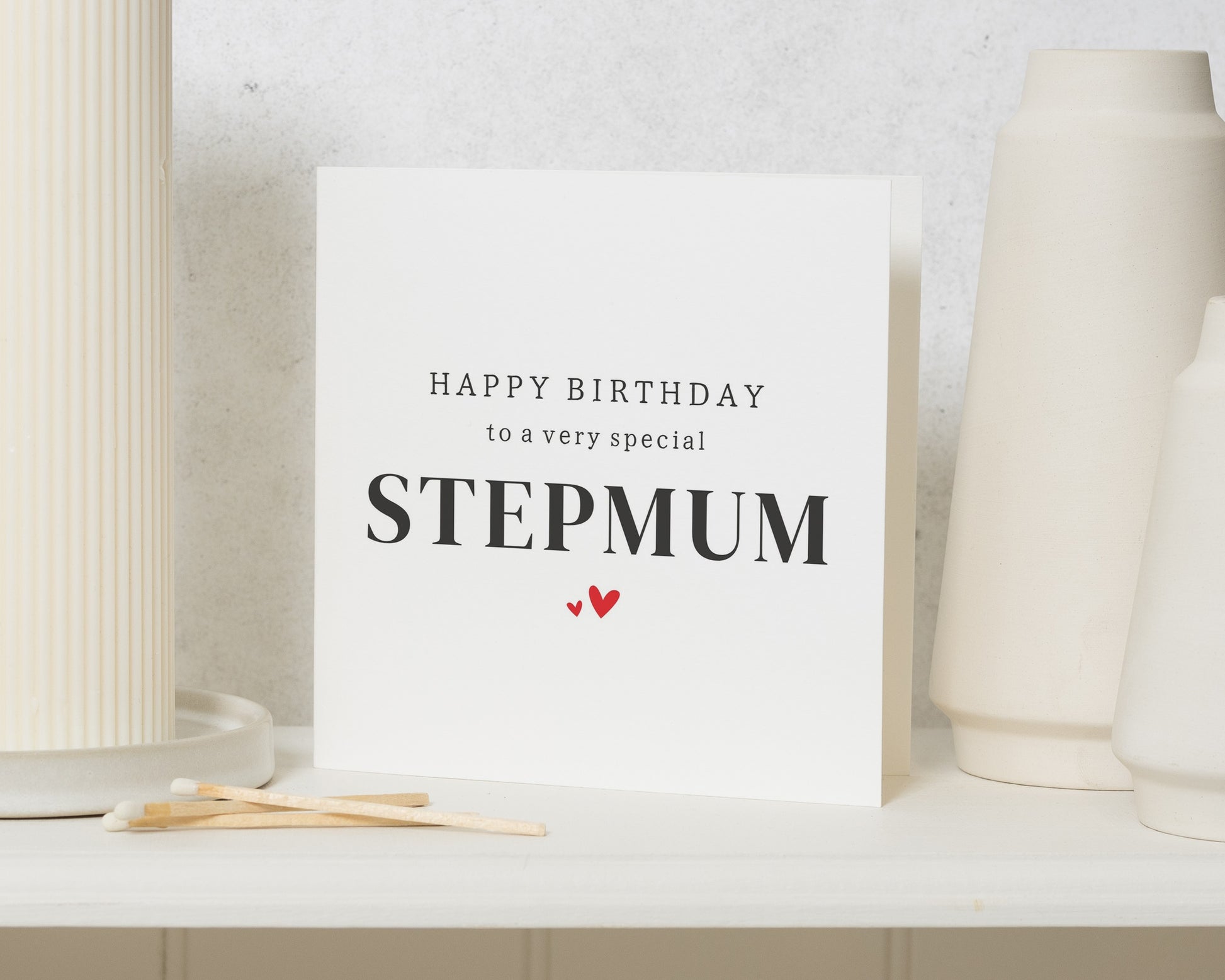 Birthday Card for Stepmum, Step Mum Birthday Card, Birthday Card for Her, Special Stepmum Card, Simple Birthday Card for Step Mum