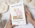 First Birthday Card for Niece, Niece 1st Birthday Card, Personalised Birthday Card for Girl, Safari Birthday Card, Jungle Animal Card