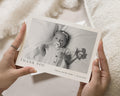 New Baby Girl Photo Thank You Cards, Black & White Photo Thank You Cards, Baby Personalised Thank You Card, New Baby Boy Announcement Cards