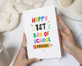 First Day of School Card, 1st Day of School Card, Personalised Back to School Card, Good Luck Card for Child, School Card for Kids