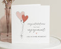Engagement Card, Personalised Engagement Card, Congratulations Engagement Card, Engagement Card for Couple, Cute Wedding Card, Heart Card