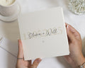 Personalised Wedding Card, Engagement Card, Wedding Card for Couple, Custom Names and Date Card, Minimalist Wedding Card