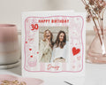 30th Birthday Card for Friend, 30th Birthday Card for Her, Personalised Photo Birthday Card, Best Friend Birthday Card for Her