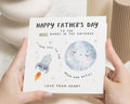 Fathers Day Card, Fathers Day Card from Child, Daddy Fathers Day Card, Personalised Fathers Day Card, To The Moon And Back Card