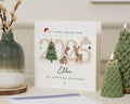 First Christmas Card for Girl, Personalised Baby Girl Christmas Card, 2025 Christmas Card, Reindeer Christmas Card, New Baby Christmas Card