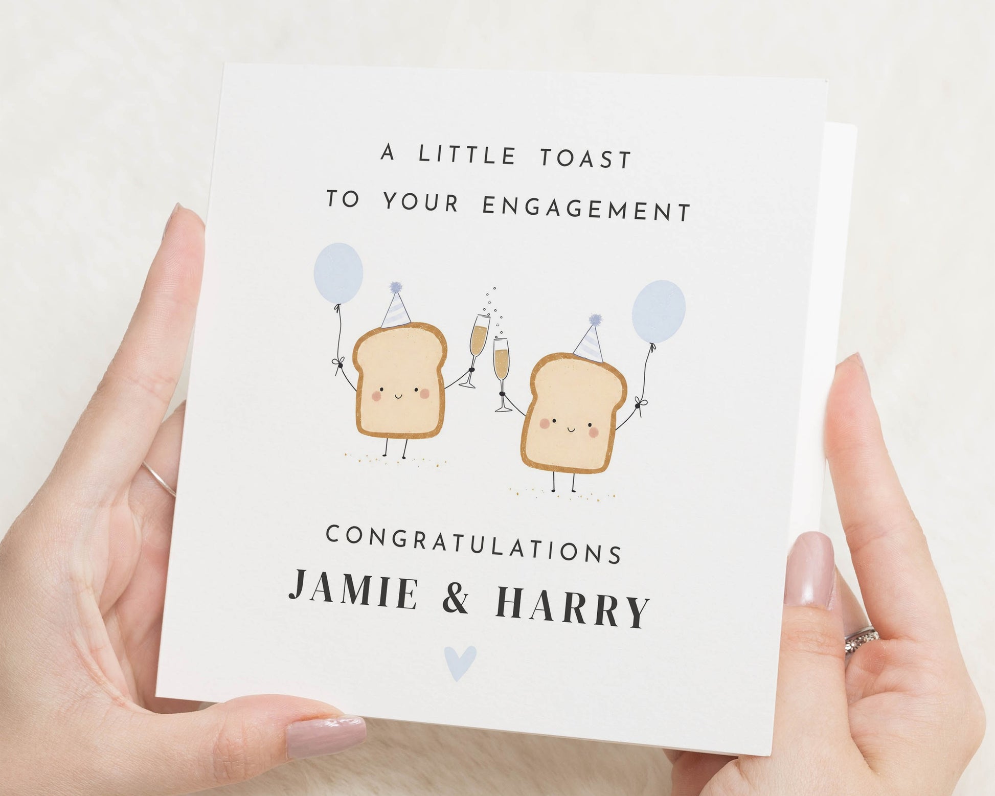Gay Engagement Card, Same Sex Engagement Card, Engagement Card for Male Couple, Personalised Engagement Card, Cute Congratulations Card