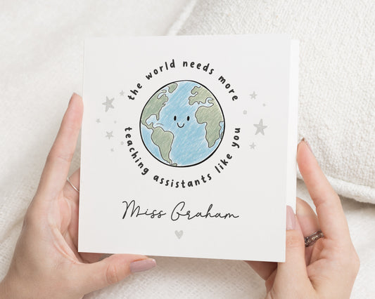 Teaching Assistant Thank You Card, Teacher Thank You Card, Personalised Teacher Card, School Thank You Card, TA Appreciation Card